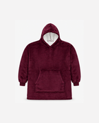 Chaleur Hooded Blanket – Burgundy - One size
