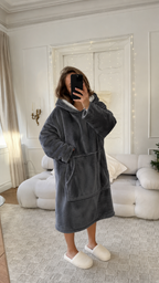 Chaleur Hooded Blanket – Grijs - One size