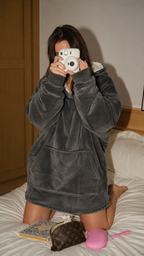 Chaleur Hooded Blanket – Grijs - One size