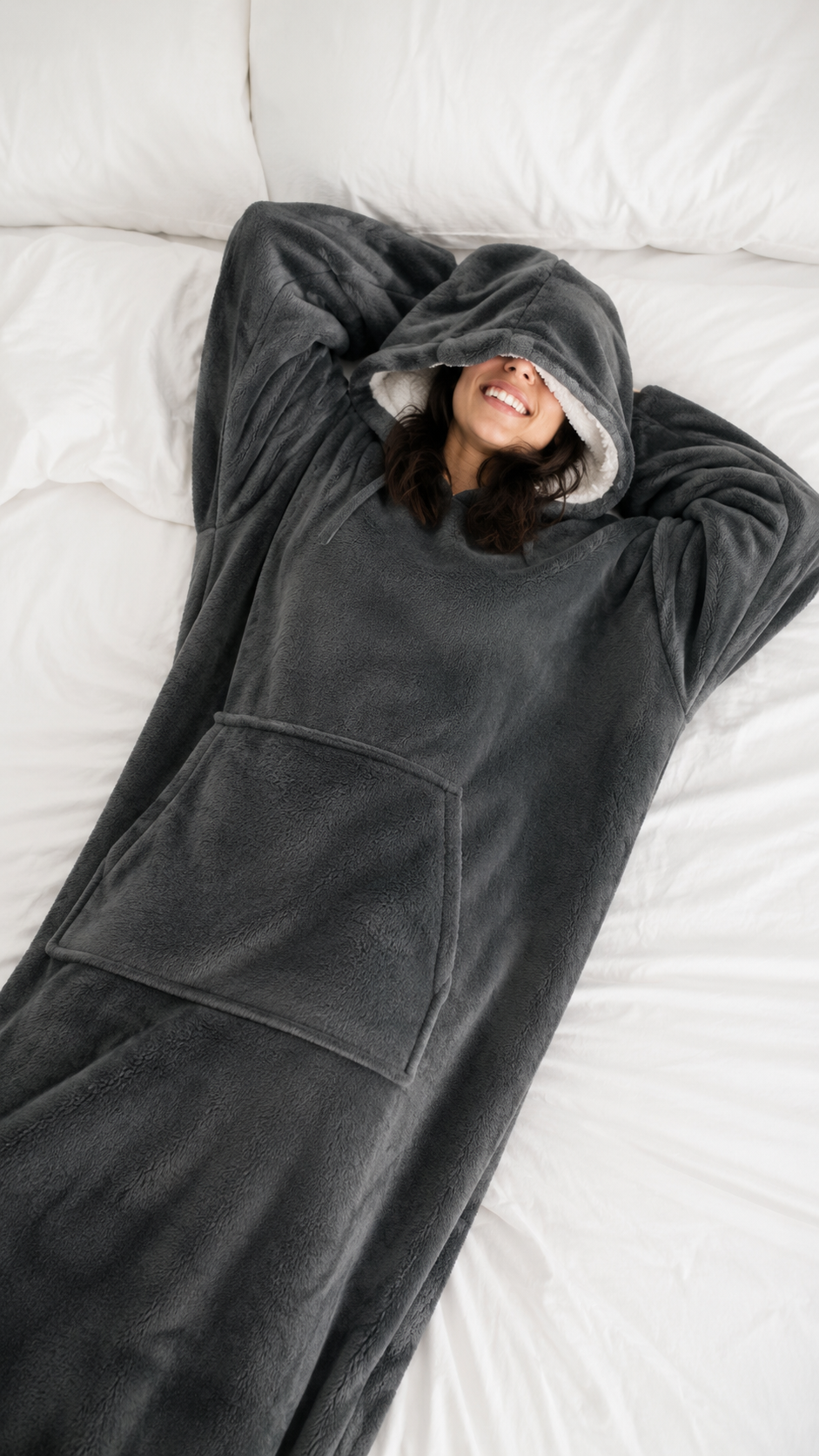Chaleur Hooded Blanket – Grijs - One size